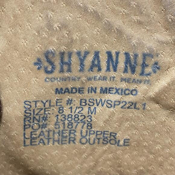 Shyanne Women’s Joyln Brown Leather Sunflower Cowgirl Boots Size US 8.5 B - Picture 10 of 10